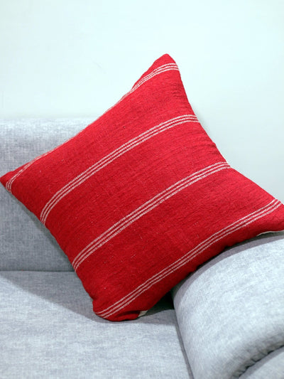 Lumi Red Handwoven Cushion Cover Cushion Cover