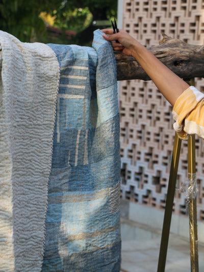 Blue City Patchwork Throw