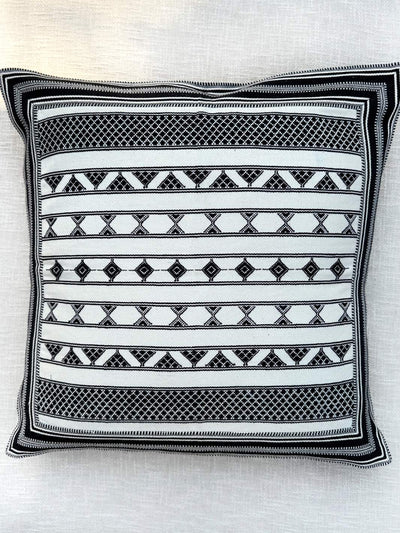 Aztec White Handwoven Cushion Cover Cushion Cover