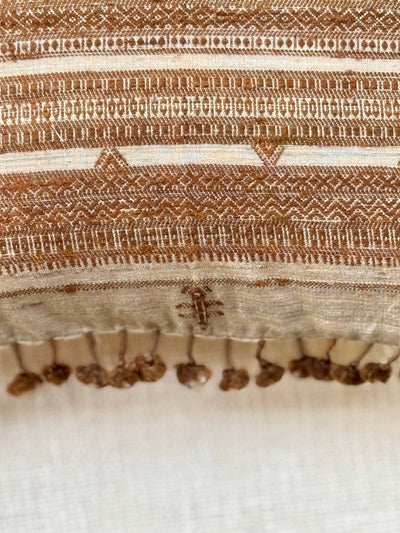 Brown Beige Wool Silk Cushion Cover Cushion Cover
