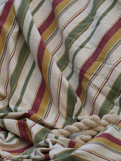 Colourful Stripes Organic Cotton Fabric Fabric