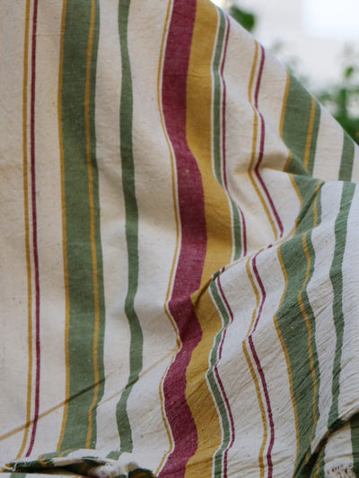 Colourful Stripes Organic Cotton Fabric Fabric