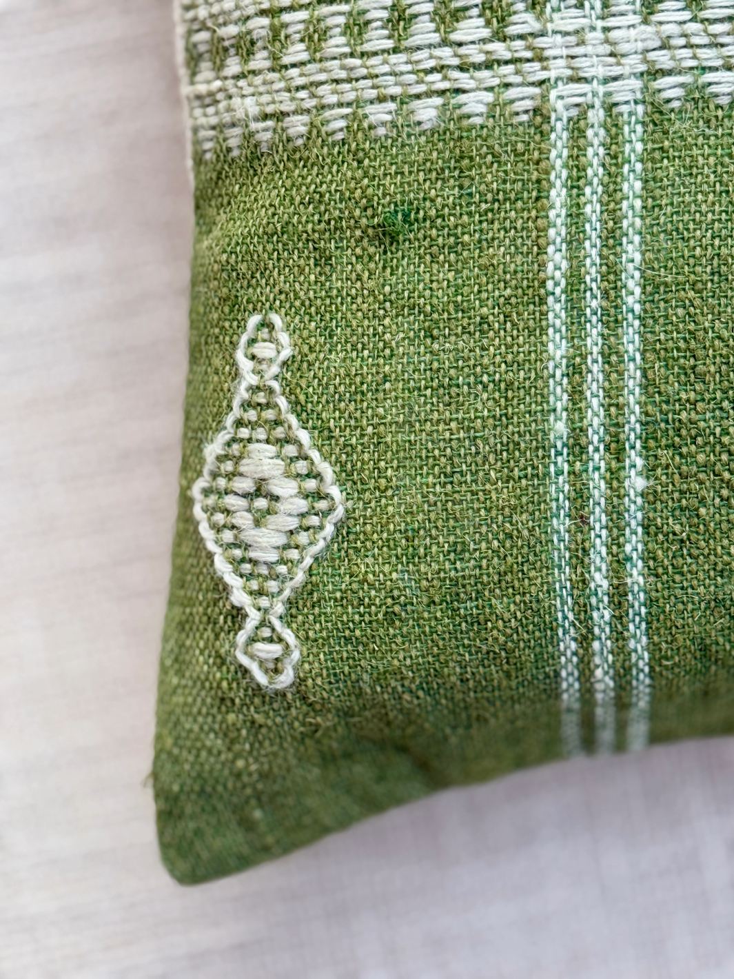 Grace Green Handwoven Cushion Cover Cushion Cover