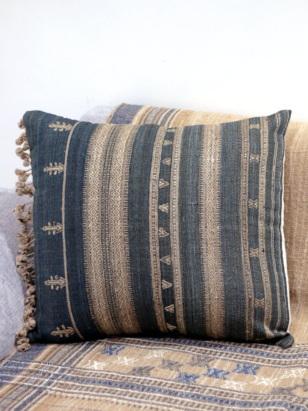 Green Gold Wool Silk Cushion Cover Cushion Cover