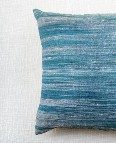 Green Lines Merino Silk Cushion Cover 16x16 Cushion Cover