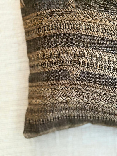 Grey Gold Wool Silk Cushion Cover Cushion Cover