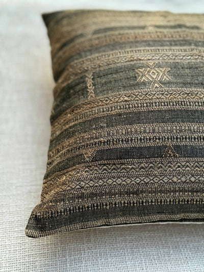 Grey Gold Wool Silk Cushion Cover Cushion Cover
