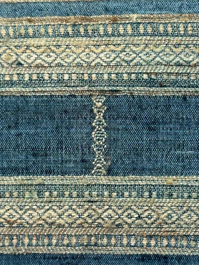Indigo Gold Wool Silk Cushion Cover Cushion Cover