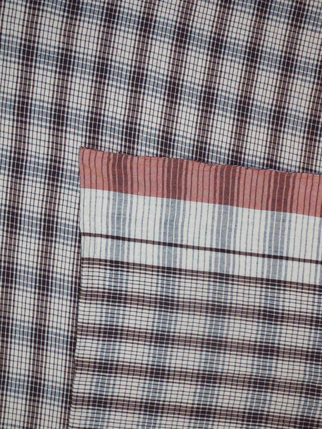 Indigo Rust Multi Colour Checks Fabric Fabric