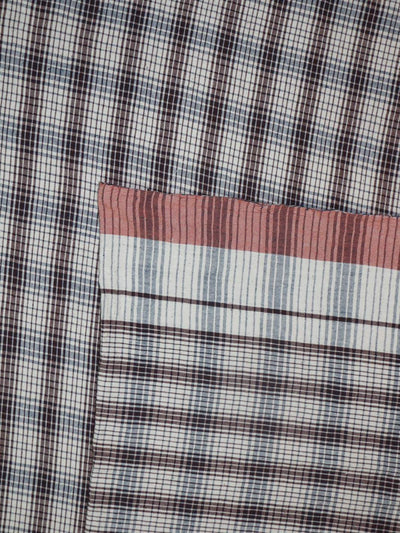 Indigo Rust Multi Colour Checks Fabric Fabric
