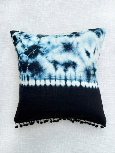 Indigo Tie - Dye Handwoven Cushion Cover 16x16 Cushion Cover