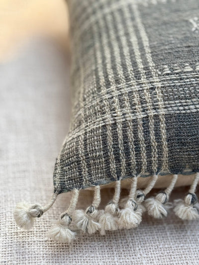 Lumi Grey Handwoven Cushion Cover Cushion Cover