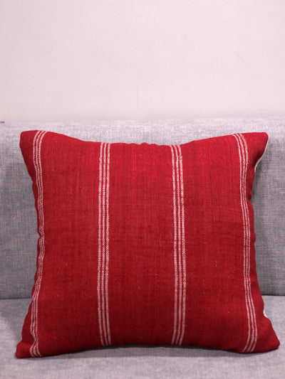 Lumi Red Handwoven Cushion Cover Cushion Cover