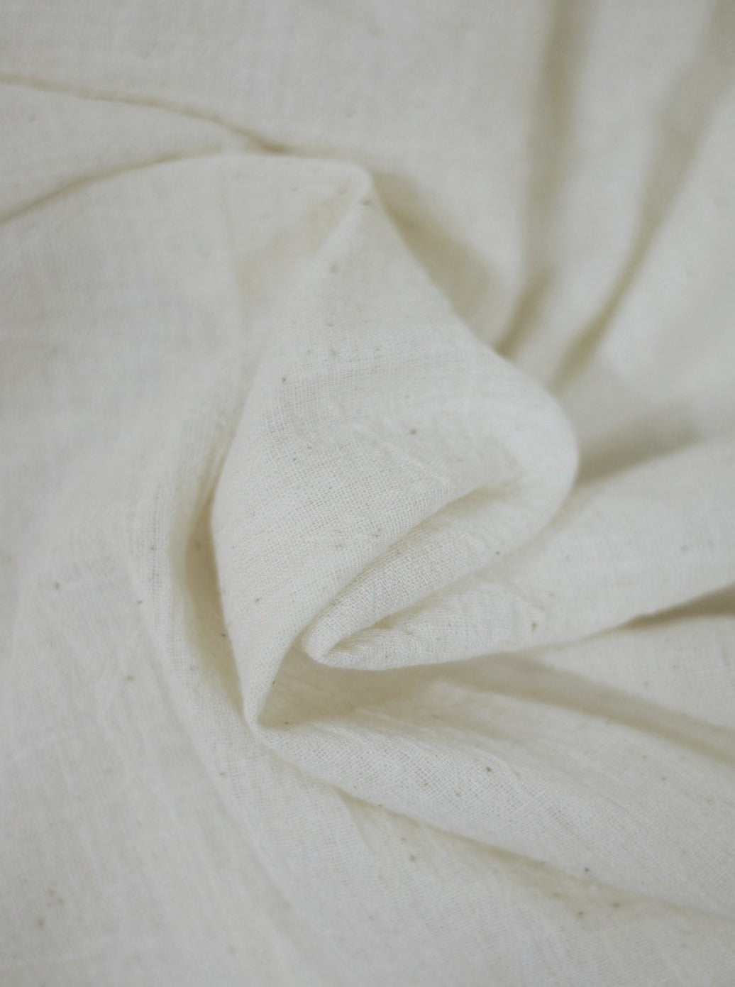 Handwoven undyed kala cotton white fabric