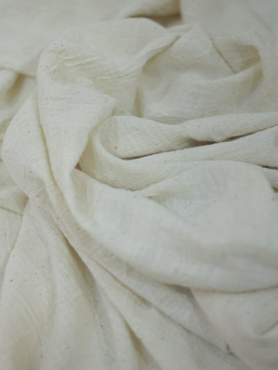 Handwoven undyed kala cotton white fabric