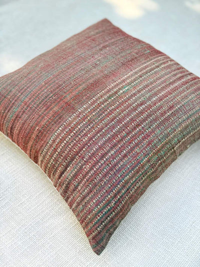 Red Gold Merino Silk Cushion Cover 18x18 Cushion Cover