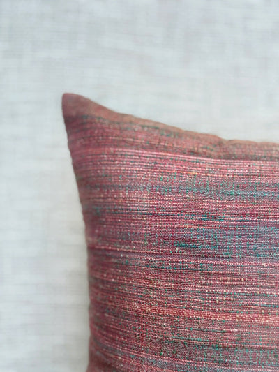 Red Green Merino Silk Cushion Cover 16x16 Cushion Cover