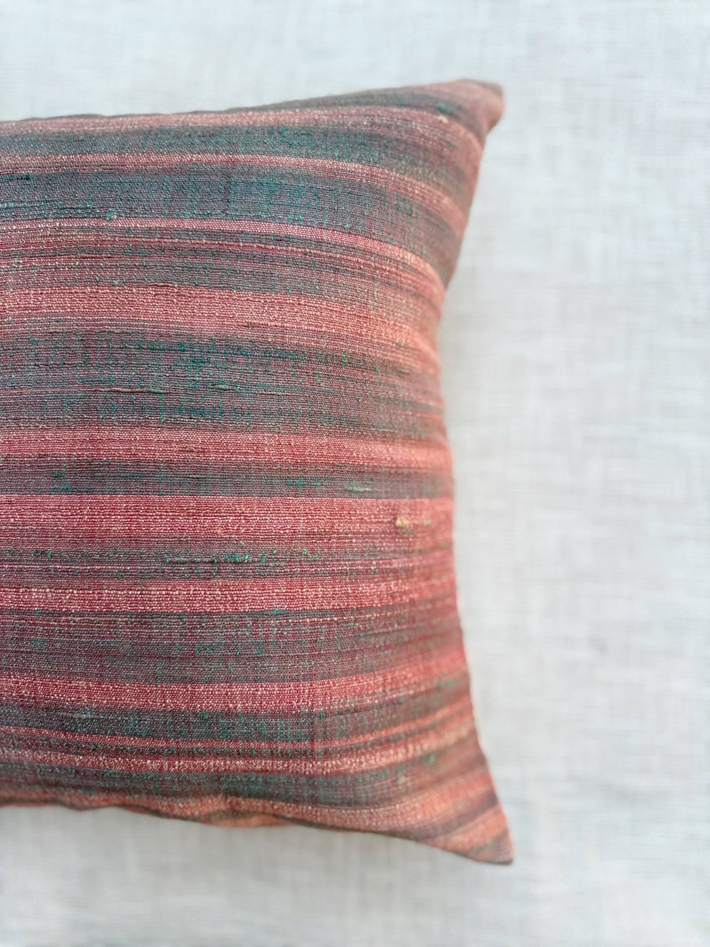 Red Green Merino Silk Cushion Cover 16x16 Cushion Cover