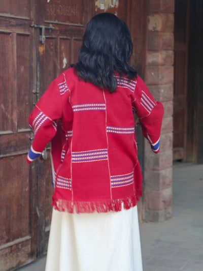 Red Handwoven Kimono