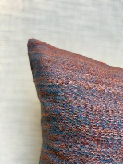 Red Indigo Plain Merino Silk Cushion Cover 18x18 Cushion Cover