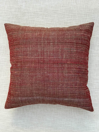 Red Rust Merino Silk Cushion Cover 18x18 Cushion Cover