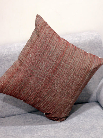 Red Rust Merino Silk Cushion Cover 18x18 Cushion Cover