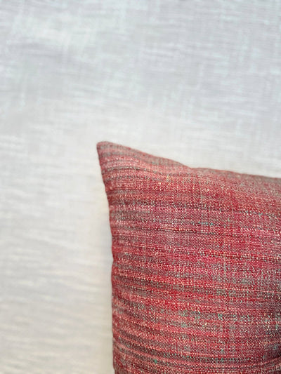 Red Rust Merino Silk Cushion Cover 18x18 Cushion Cover