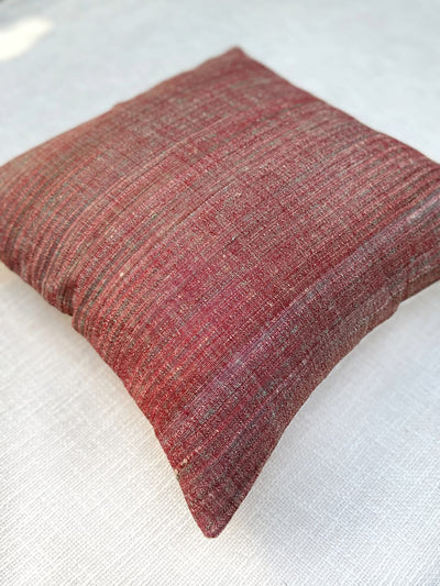 Red Rust Merino Silk Cushion Cover 18x18 Cushion Cover