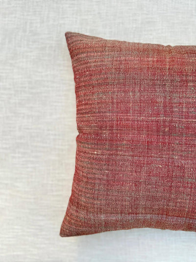 Red Rust Merino Silk Cushion Cover 18x18 Cushion Cover