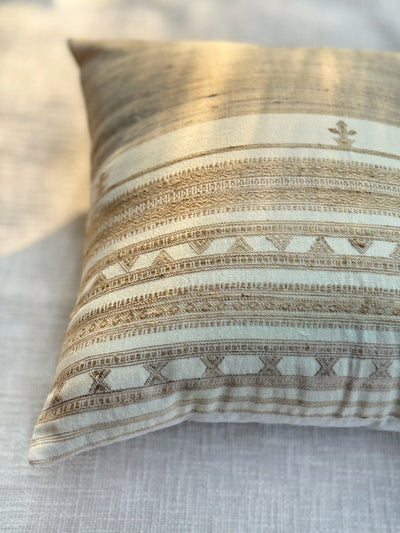 White Beige Mirror Merino Silk Cushion Cover 20x20 Cushion Cover