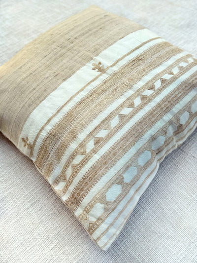 White Beige Mirror Merino Silk Cushion Cover 20x20 Cushion Cover