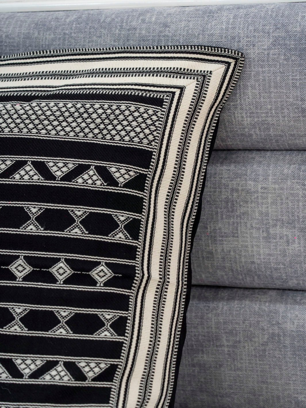 Aztec Black Handwoven Cushion Cover Cushion Cover