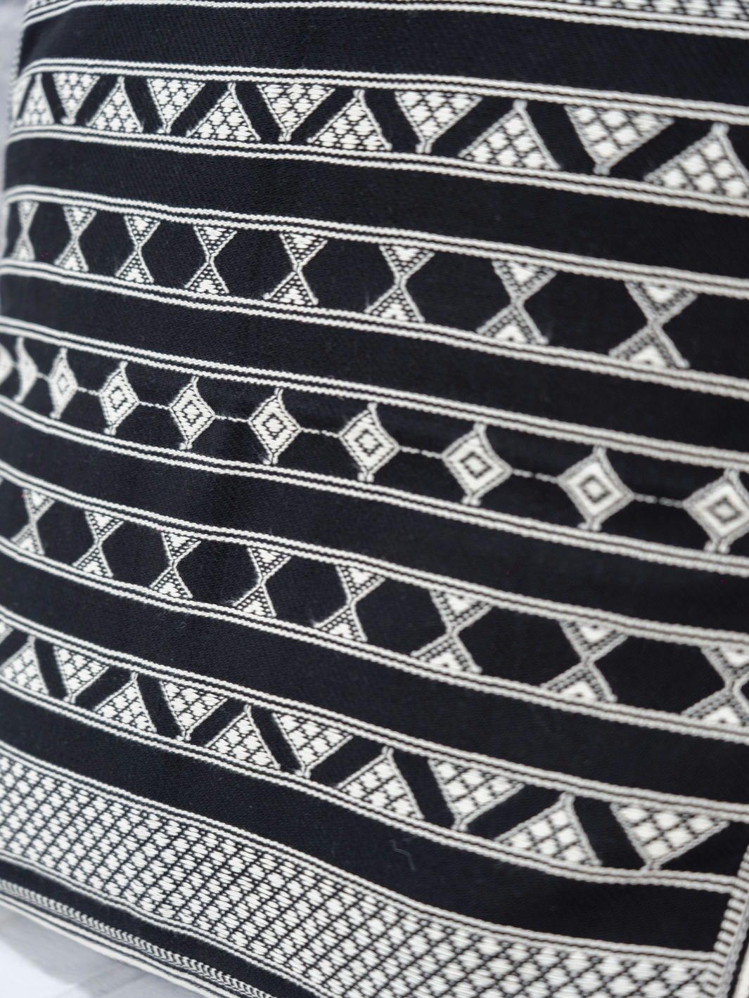 Aztec Black Handwoven Cushion Cover Cushion Cover