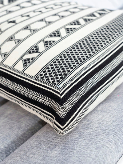 Aztec White Handwoven Cushion Cover Cushion Cover