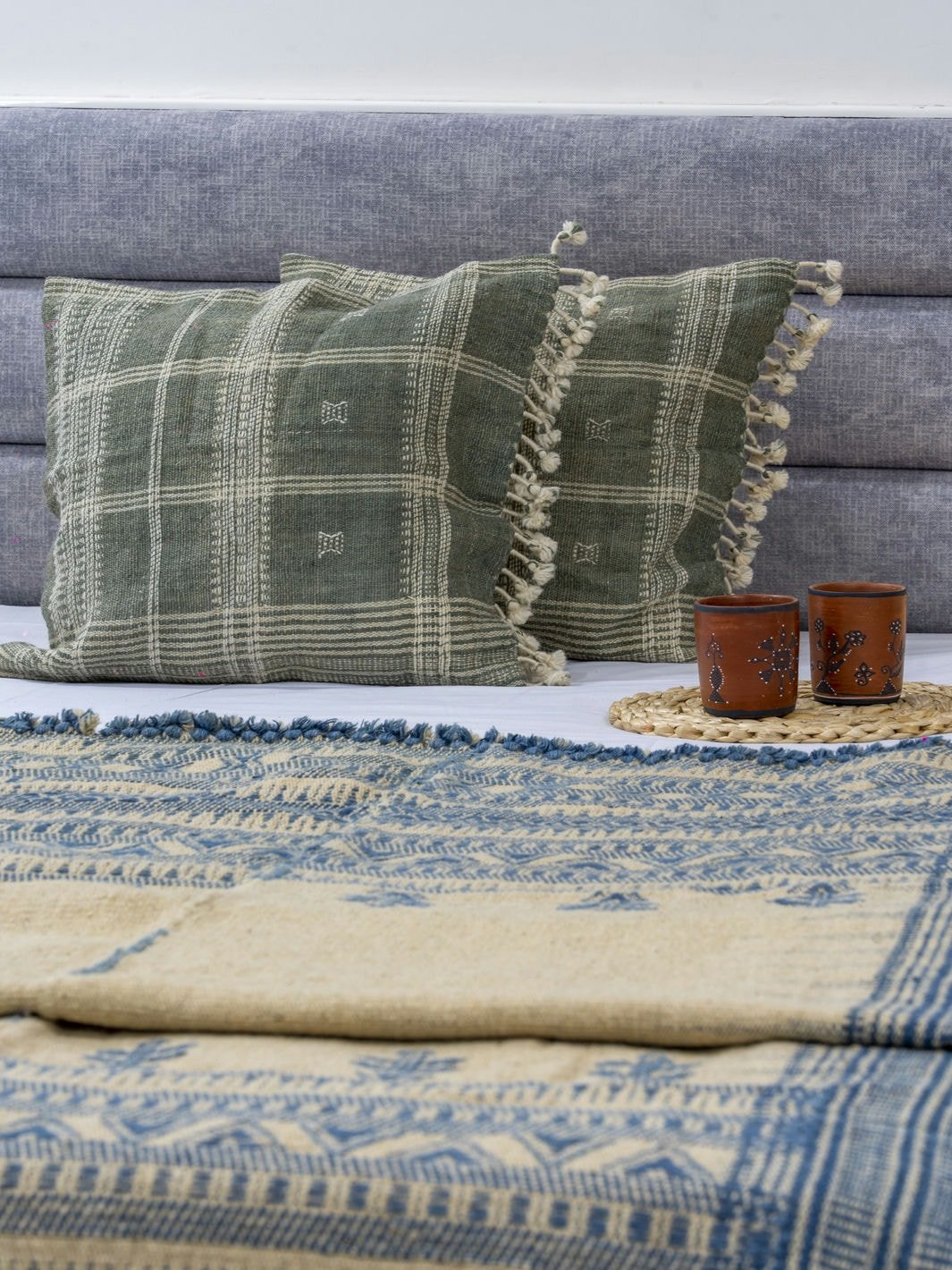 Lumi Grey Handwoven Cushion Cover Cushion Cover