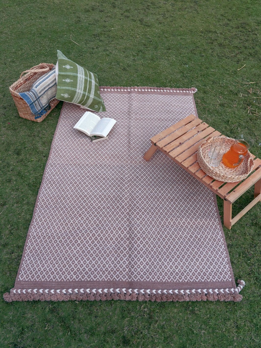 Pastel Handwoven Wool Rug Throw